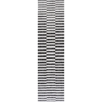 Sukie Modern Offset Stripe Indoor/outdoor Area Rug